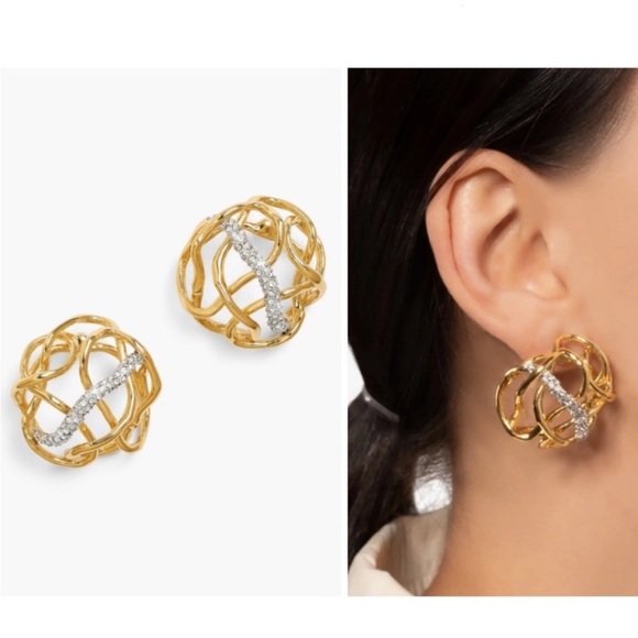 Alexis Bittar • Solanales Twisted Button Earrings - Picture 6 of 12